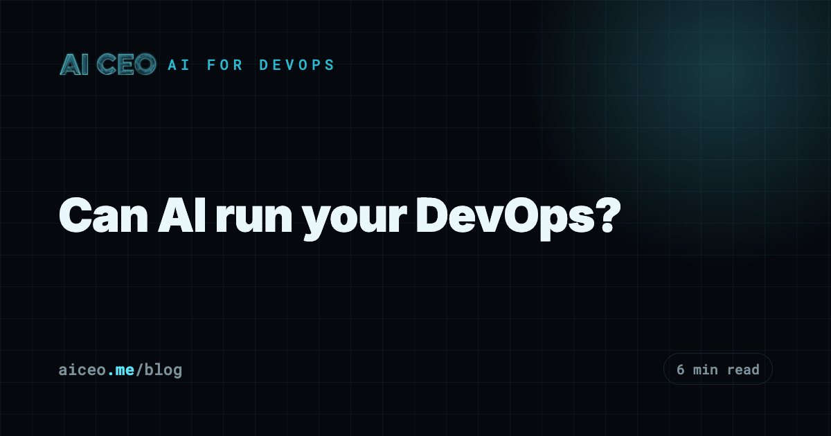 Can AI run your DevOps?