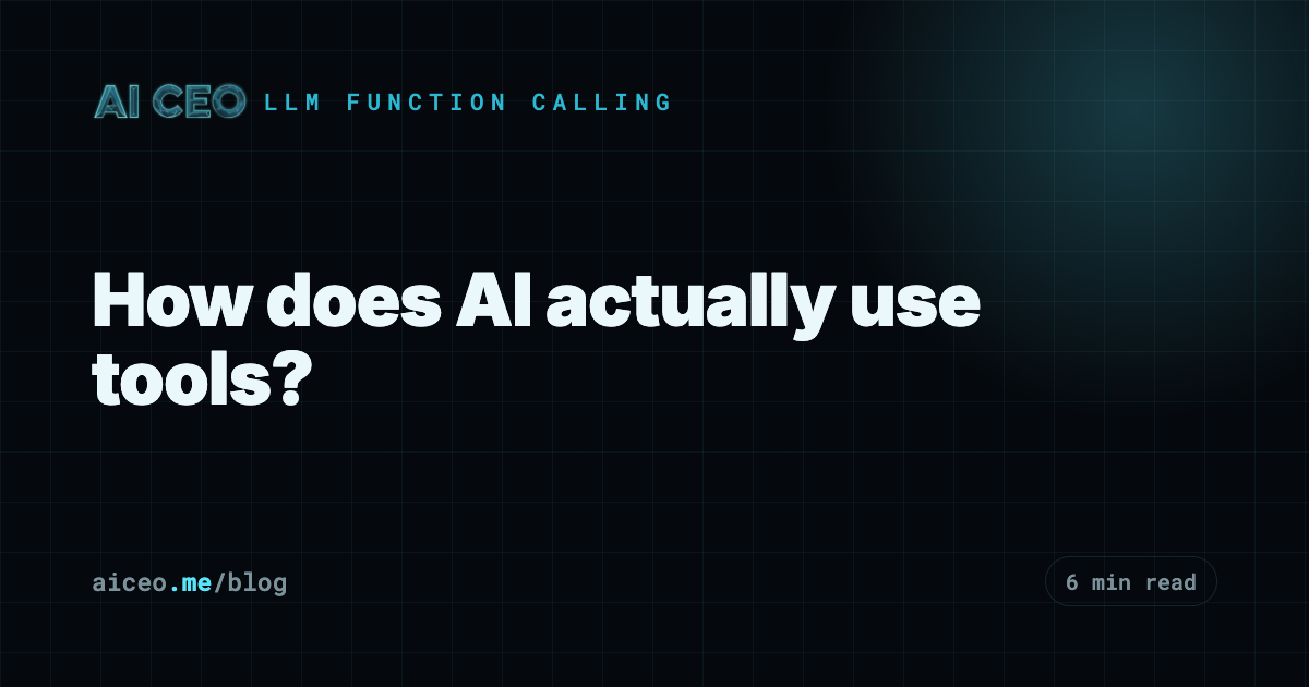 How does AI actually use tools?